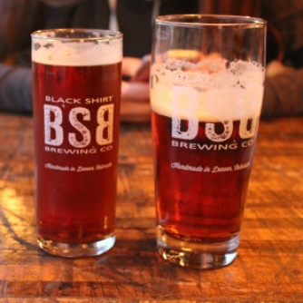 Left: Common Red Kölsch, Right: Blood Orange Double IRA (India Rye Ale)