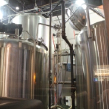 Our booth just so happened to be right next to these beauties, which seemed to be mash tuns or lauter tuns, or both.
